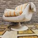 Swivel shell armchair by lusch erzeugnis 1970 vintage
