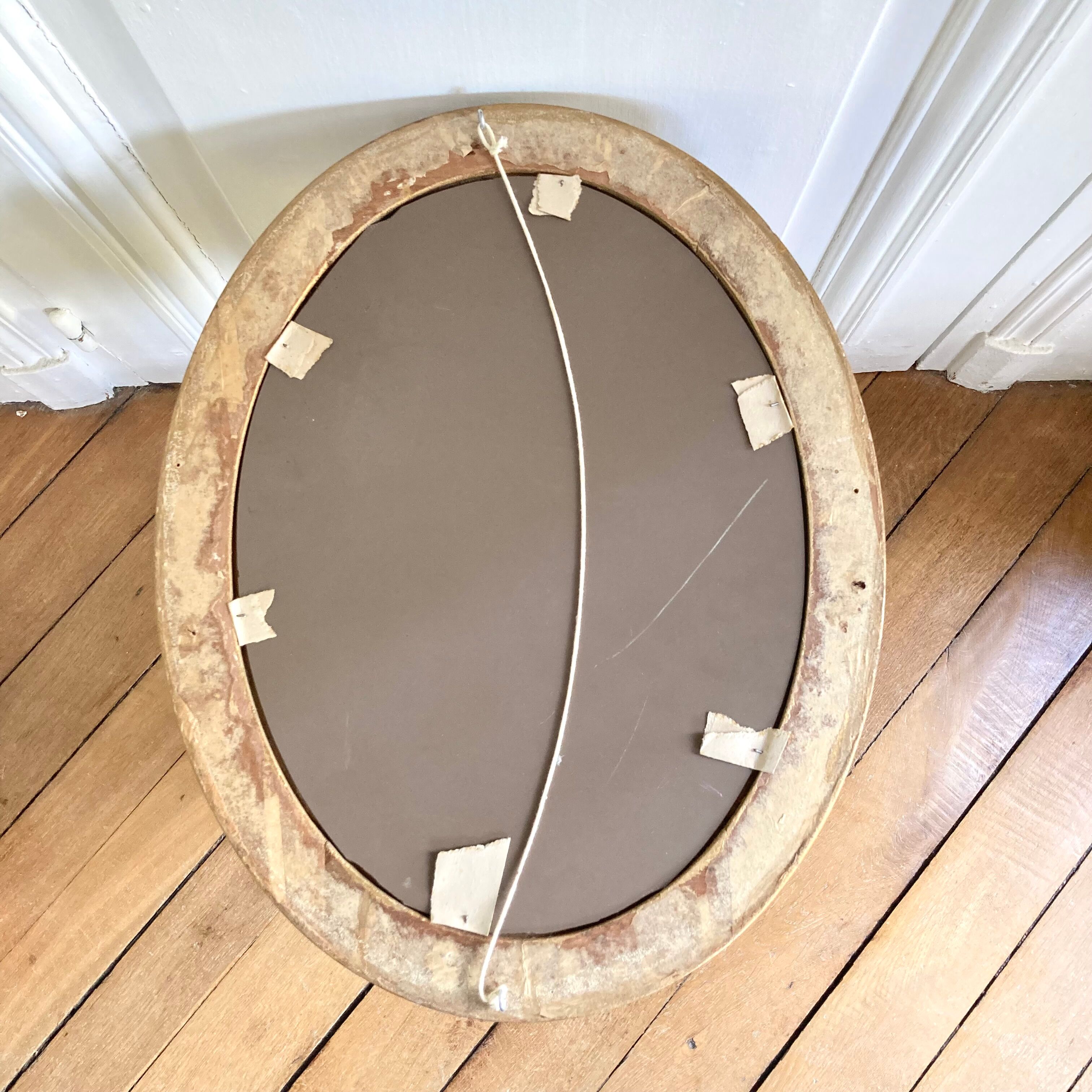 Golden wooden mirror 48x38 cm