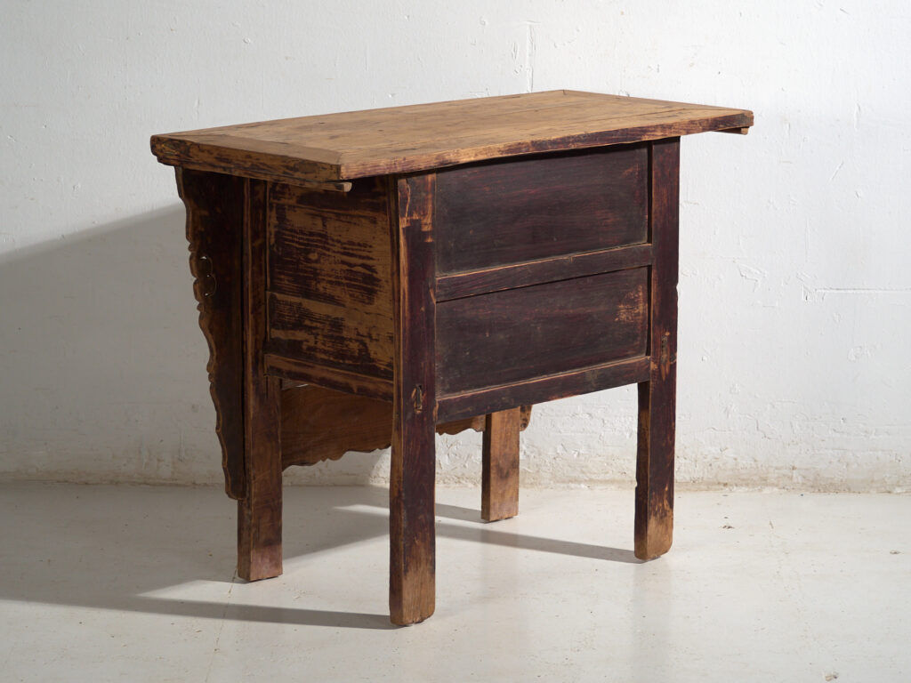 Antique carved pine wood console – China, circa 1900
