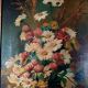 Still life bouquet daisies in a vase oil on canvas around 1900 80x49 cm SB