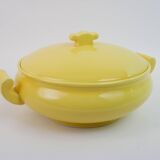Large yellow modernist soup tureen