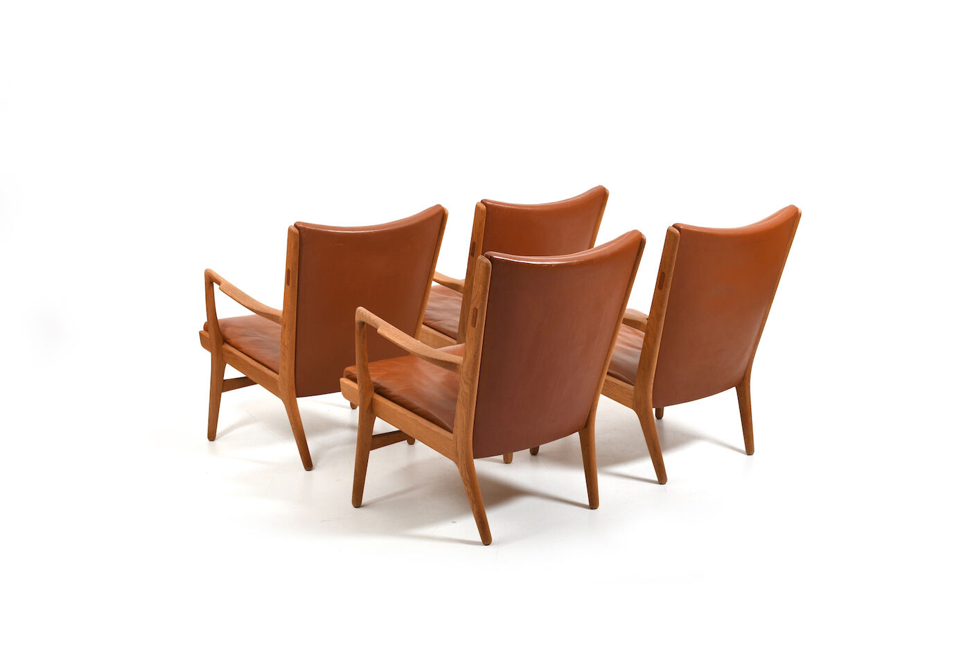 Lot de 4 fauteuils AP-16 en chêne par Hans Wegner