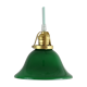 Hanging Lampshade opaline green vintage old Tulip glass