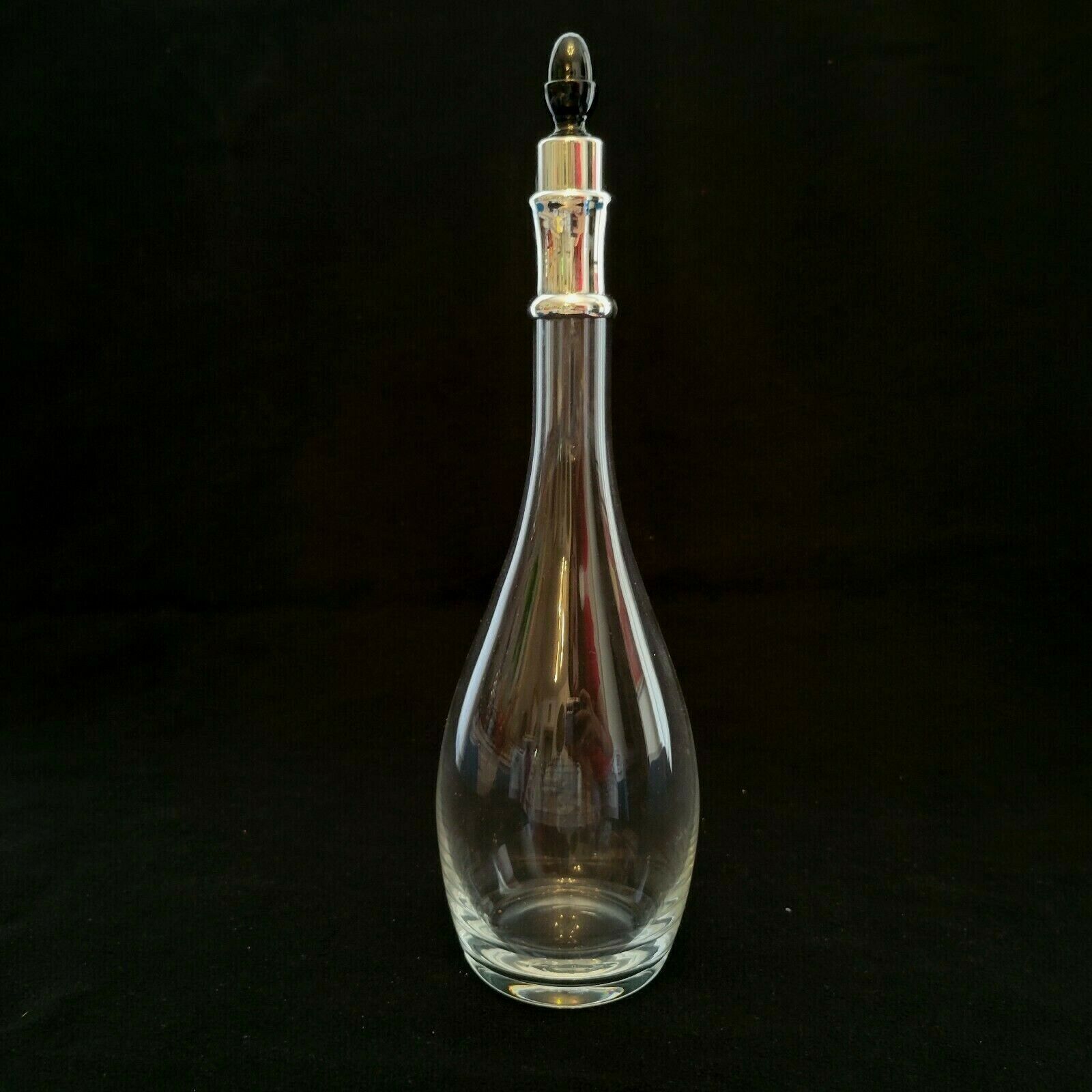Glass and metal decanter