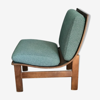 Fauteuil vintage en bois courbé