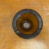 Cendrier Ancien Verrerie BROSSE Vieux Rouen Verre Moulé France Vintage