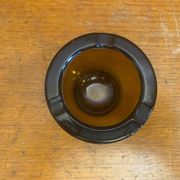 Antique Ashtray Glassware BRUSH Old Rouen Molded Glass France Vintage