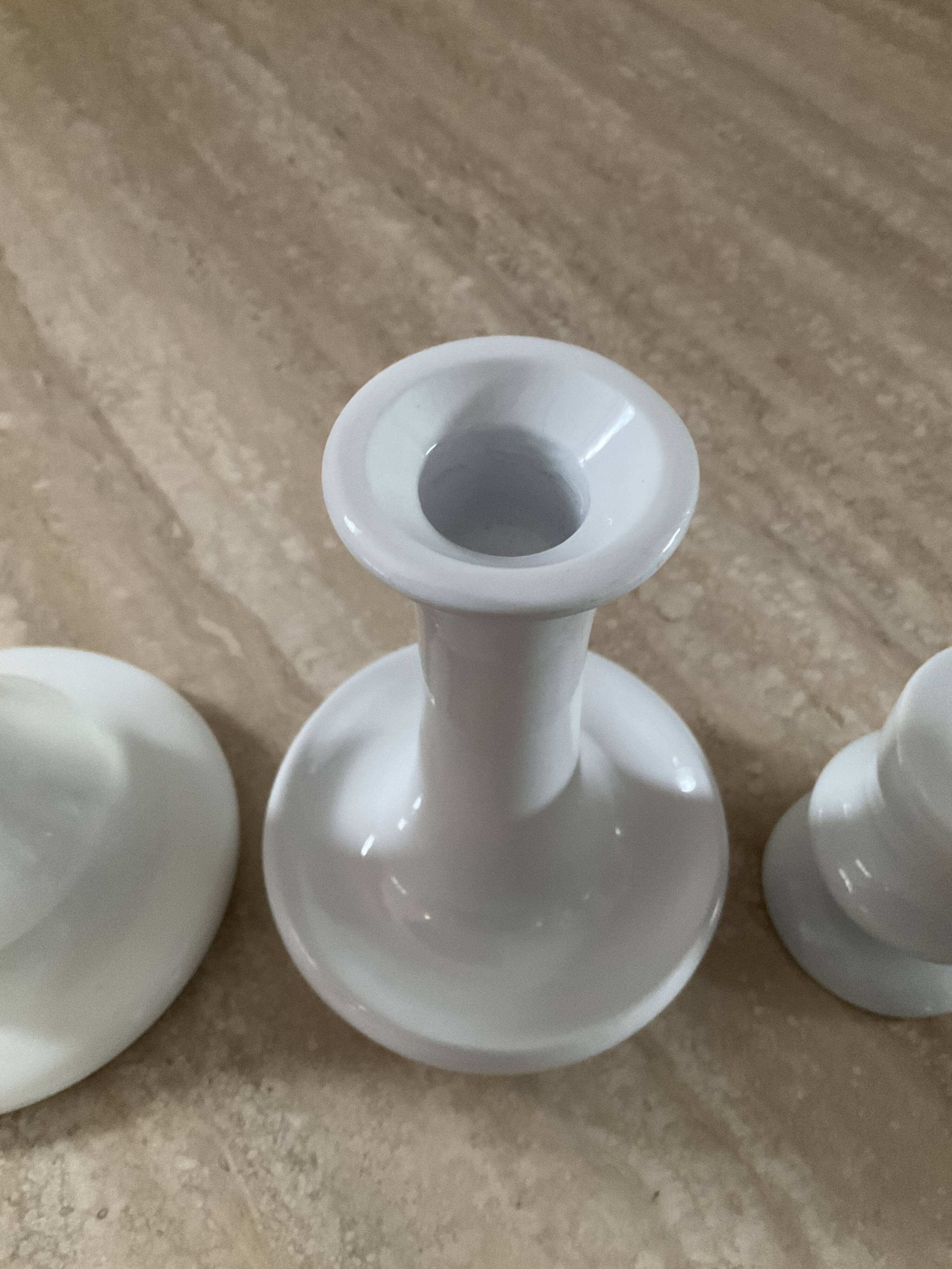 Series of 3 vintage candlesticks from the 60s and 70s