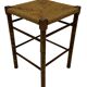 Vintage Wooden Stool With Rope Seat 60s Minimalist