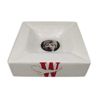 1970s Rare Fornasetti Porcelain Ashtray/Empty Pocket designed by Piero Fornasetti for Winston