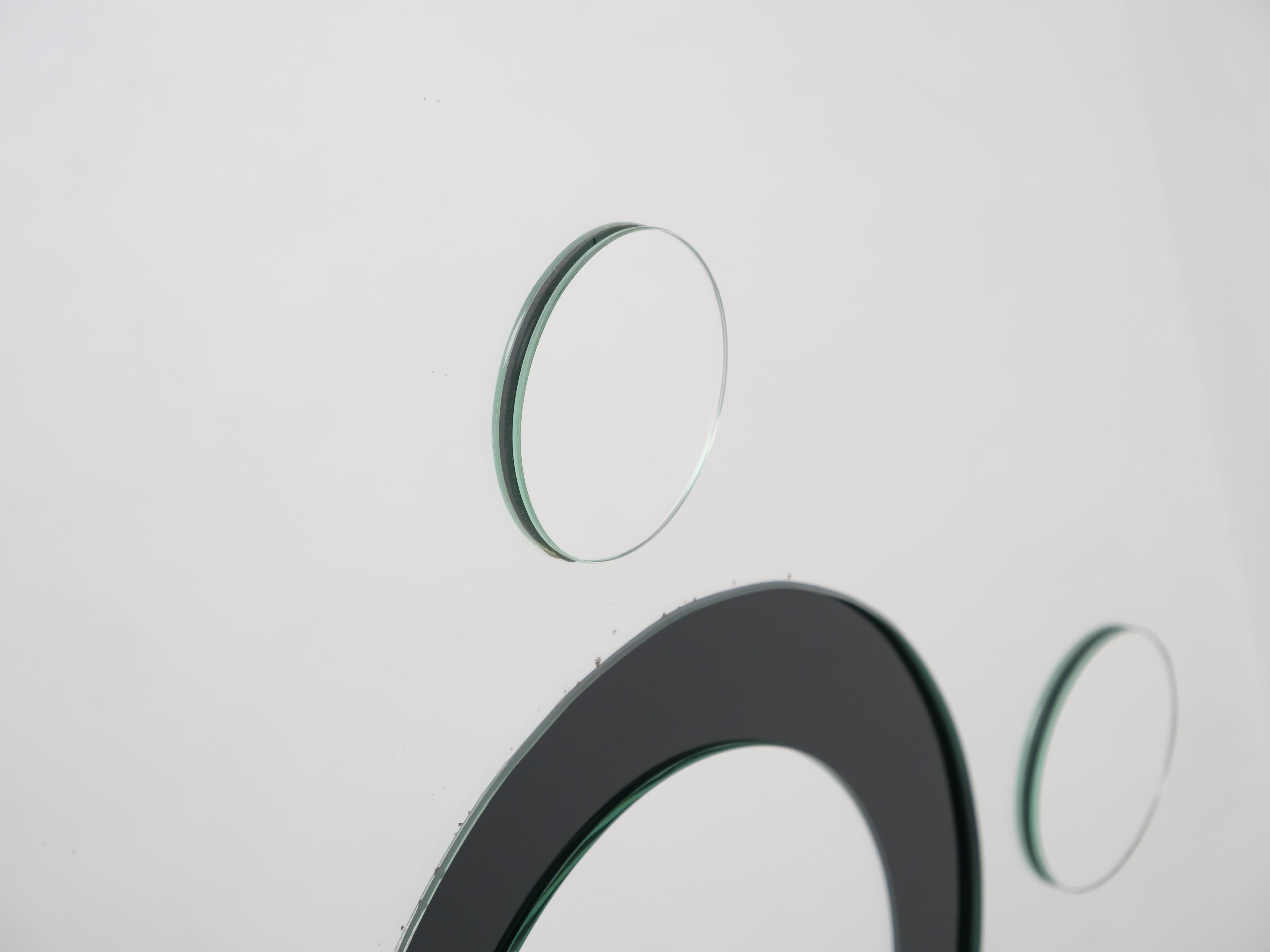 large decorative relief mirror 1980