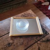 7 petal-shaped glass dessert plates – 1960s–1970s