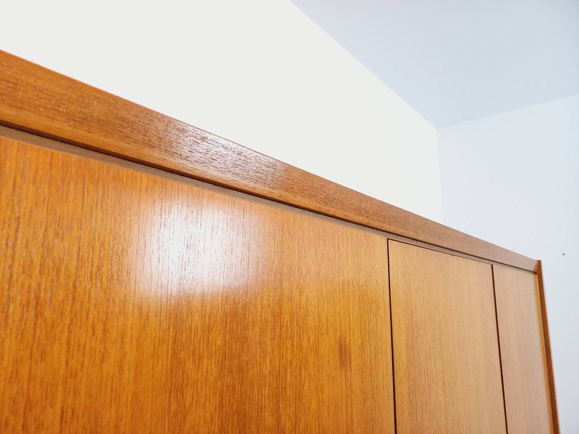 Vintage Scandinavian-style teak wardrobe from the 1960s
