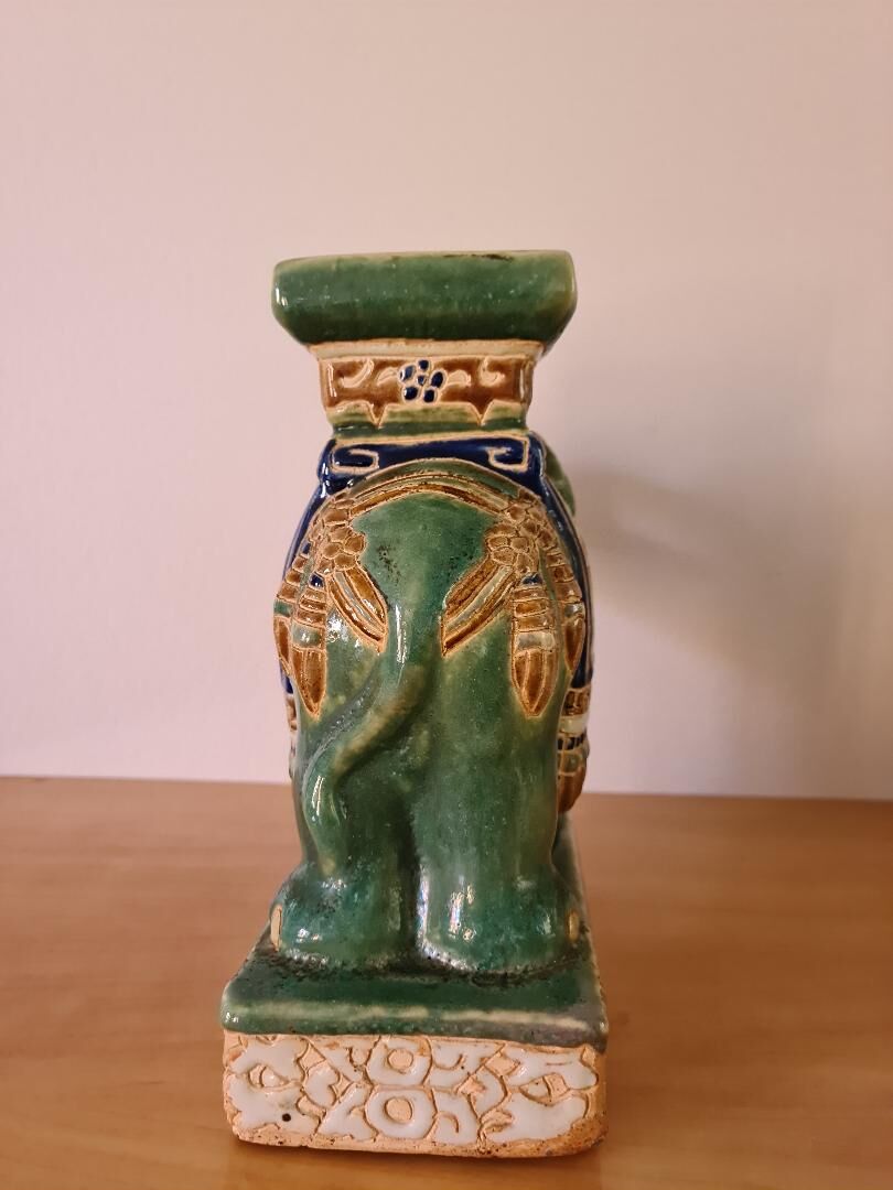 Enamelled ridge vase