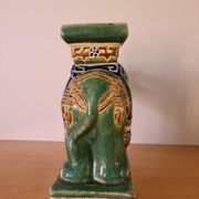 Enamelled ridge vase
