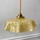 Yellow Clichy glass pendant lamp 20s