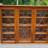 Large English solid wood library from the 19th century, 162cm.