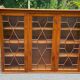 Large English solid wood library from the 19th century, 162cm.