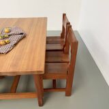 Set of table and 4 chairs, 60s mountain furniture