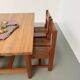 Dining table and 4 chairs, mountain furniture from the 1960s.