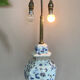 Porcelain living lamp nineteenth handmade decorations, double lighting
