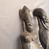 Ancient Pair Mask Helmet Dogon Bambara Mali Ceremony Ritual
