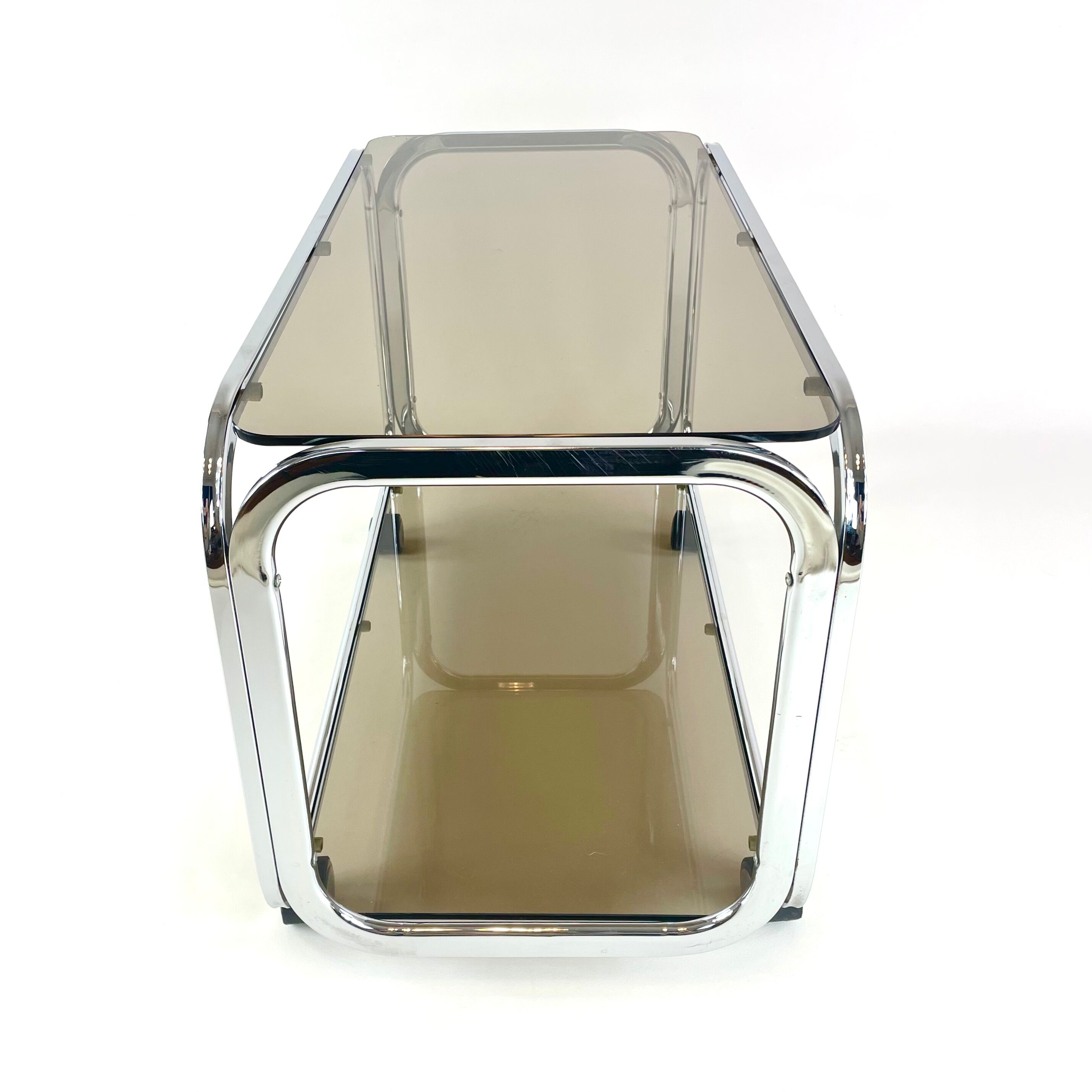 Seventies tubular serving trolley
