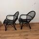 Paire de fauteuils en rotin vintage