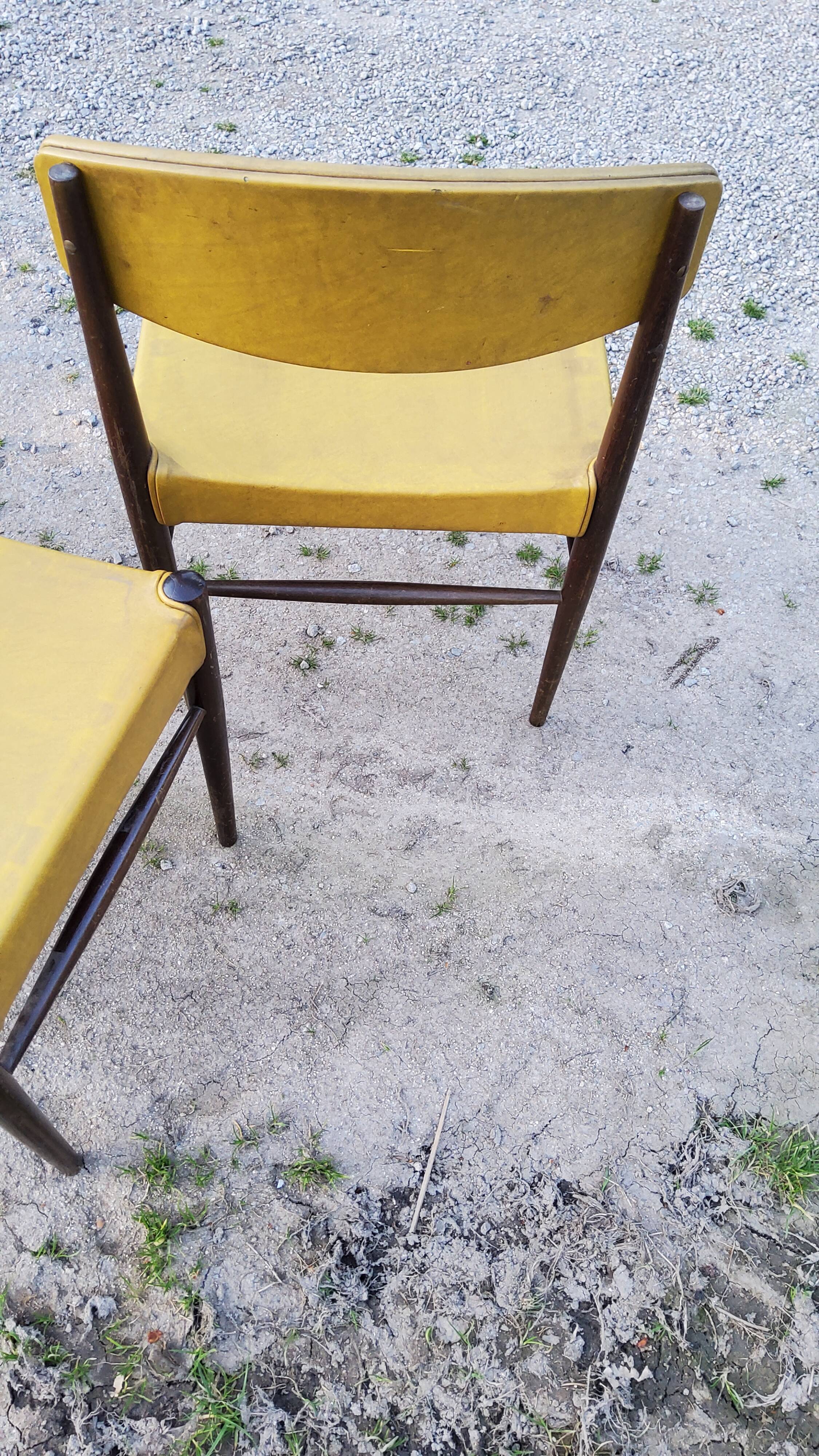 Set of 4 Scandinavian rosewood chairs from the 50s