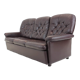 1970s Three-Seat Leather Sofa/ Bed, Czechoslovakia