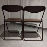 Pair of 2 folding chairs, design by Niels Gammelgaard - 1976s - vintage.
