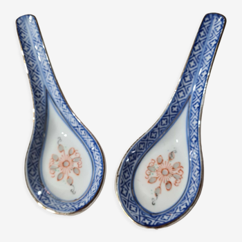 Duo cuillères porcelaine