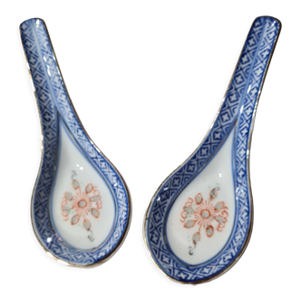 Duo cuillères porcelaine