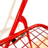 Vintage ikea red metal folding chair