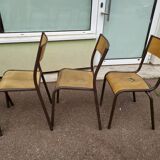 Set of 6 school chairs
