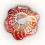 Vintage empty pocket ashtray bubble glass