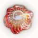 Vintage empty pocket ashtray bubble glass