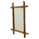 French Wooden Mirror, Faux Bamboo Chinoiserie, 57x47cm