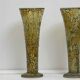 Pair of glass mosaic vase