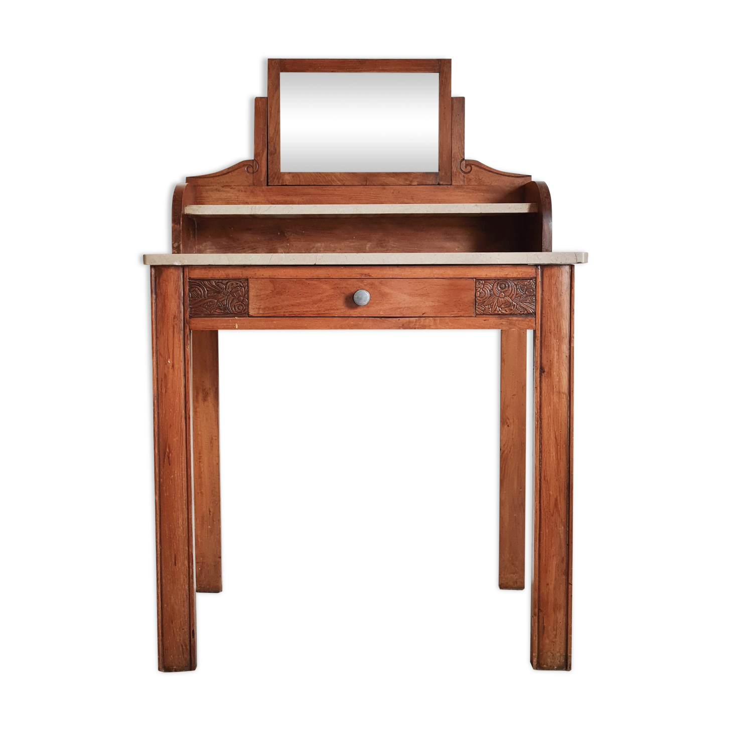 Table dressing table with Art Deco swivel mirror