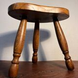 Small oak tripod stool or plant stand