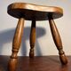 Small oak tripod stool or plant stand