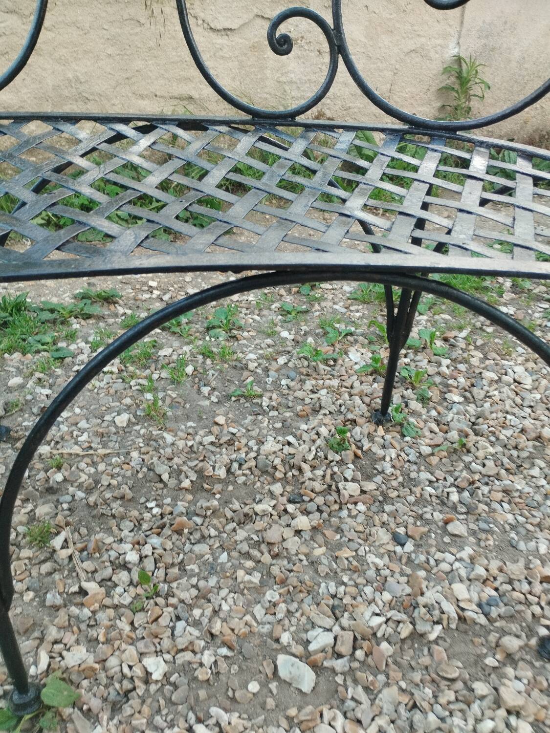 Banc de jardin en fer ancien