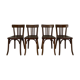 Ensemble de 4 chaises bistrot vintage 50