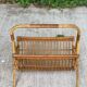 Porte revue vintage porte document en rotin et bambou