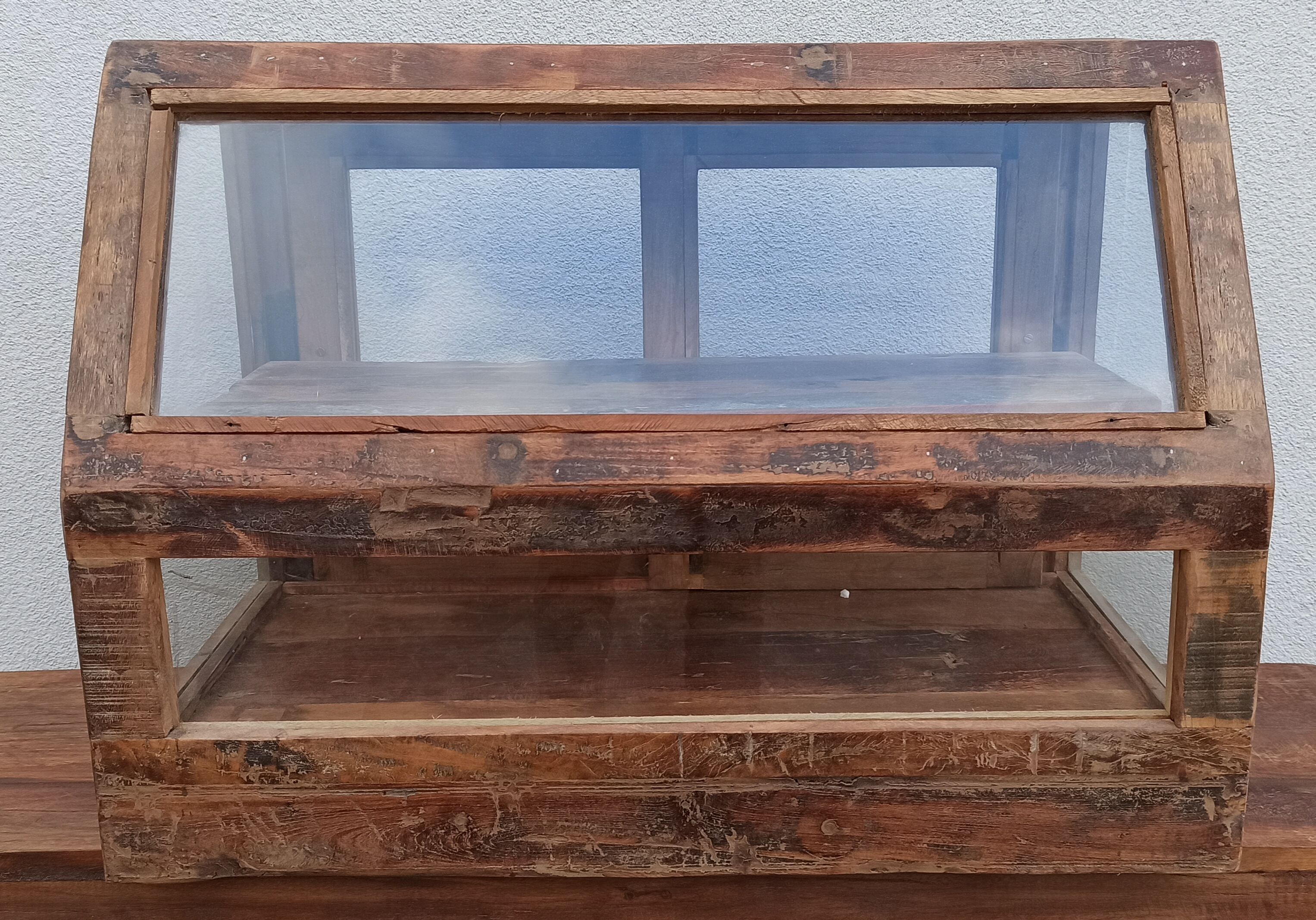 Antique wooden showcase