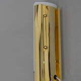 Brass and opaline glass wall lamp, glashutte limburg, 1970s