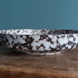 West Germany flat pocket emptier with orange flower decor