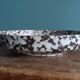 West Germany flat pocket emptier with orange flower decor