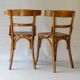 2 chaises bistrot par Fischel 1930 assises bois